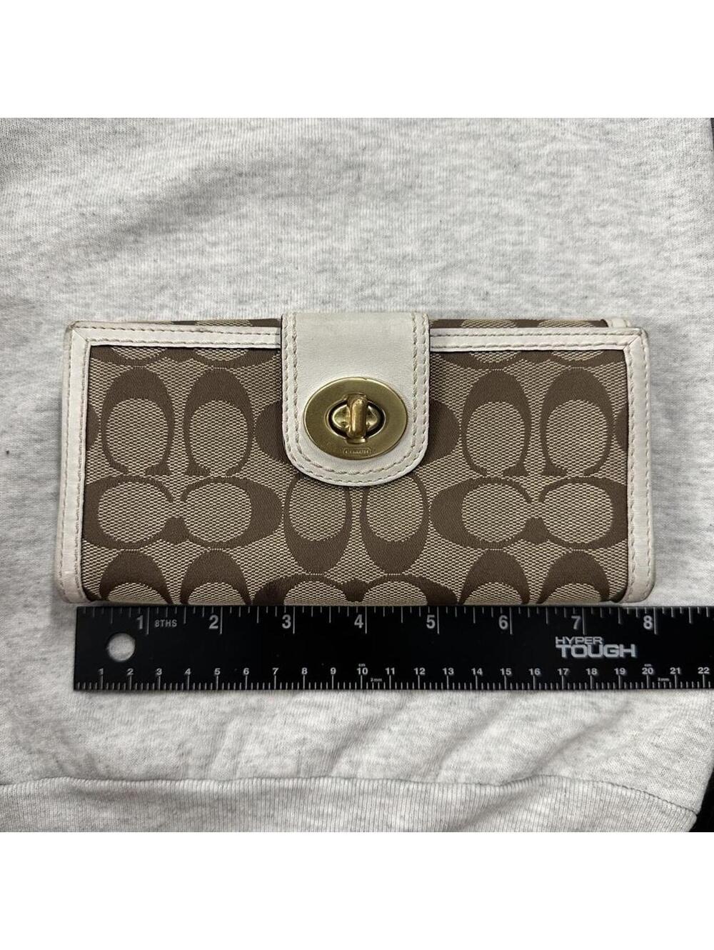 Y2K vintage Coach Signature Turnlock wallet